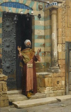 At the Door of the Mosque Ludwig Deutsch Islamic Oil Paintings